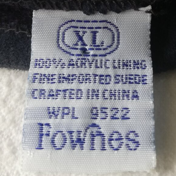 Vintage Fownes Dark Blue Suede Women's Gloves XL - Picture 7 of 7